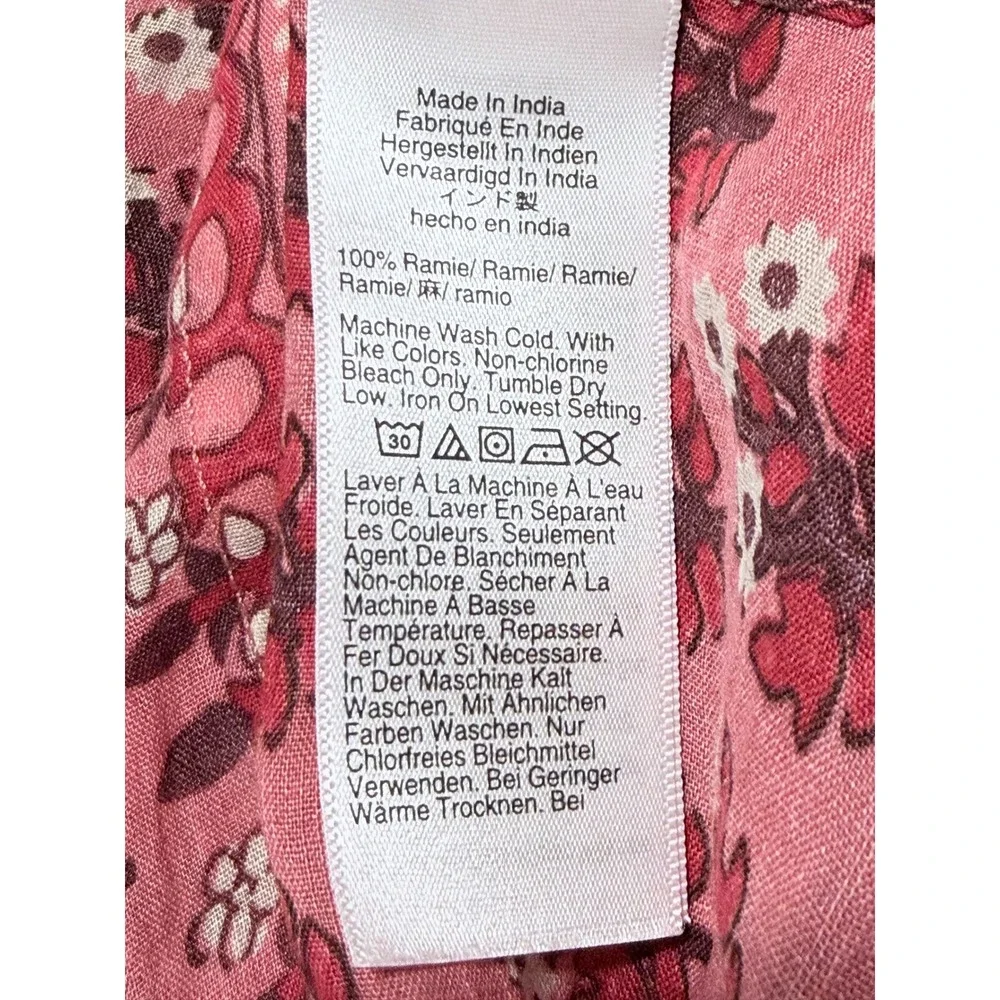 J. Crew Sz XS Cabana Mini Dress in Block-print Ramie $198